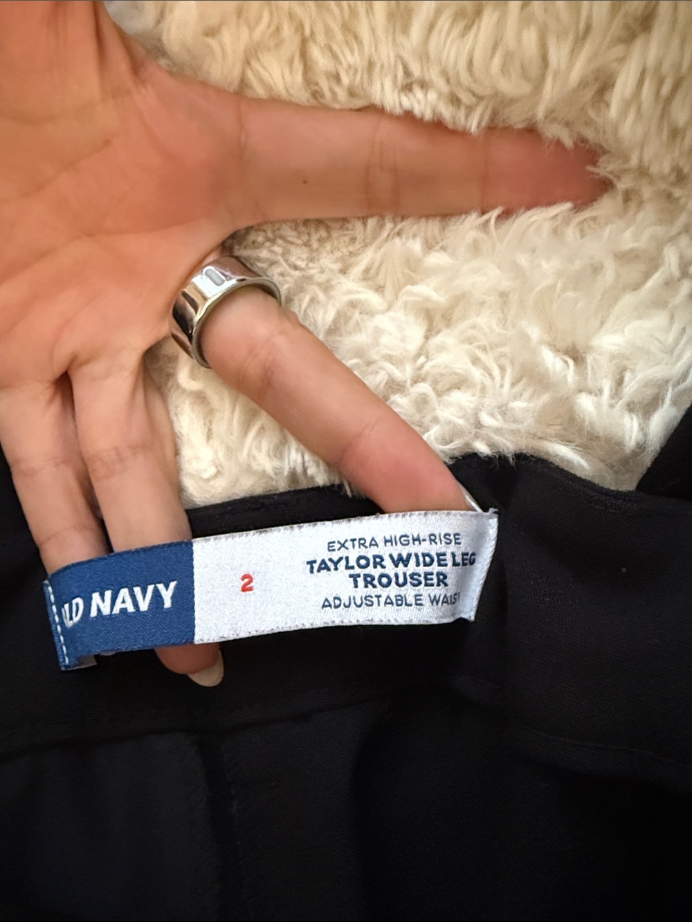 Old Navy Black Taylor Wide Leg Trousers - Picture 2 of 3